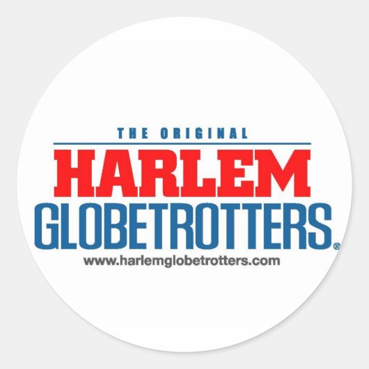 gestapelte Logo-Farbe mit Website Runder Aufkleber (Vorderseite)