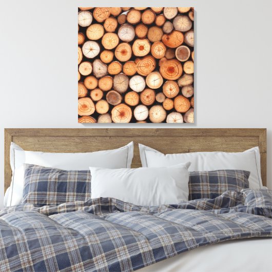 Gestapelte Logs Leinwand Art (Insitu (Schlafzimmer))