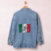 Gestapelte Mexiko Flag Word Art Jeansjacke (Hangar)