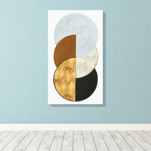 Gestapelte Münzen II Leinwanddruck (Insitu (Holzboden))