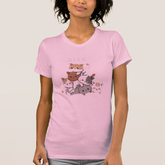 "Gestapelte Niedliche Katzen "Meow" Grafisches T-S T-Shirt