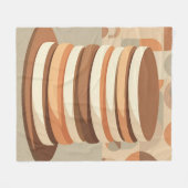 Gestapelte Pfannkuchen Retro Fleecedecke (Vorderseite (Horizontal))