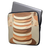 Gestapelte Pfannkuchen Retro Laptopschutzhülle (Vorderseite Links)