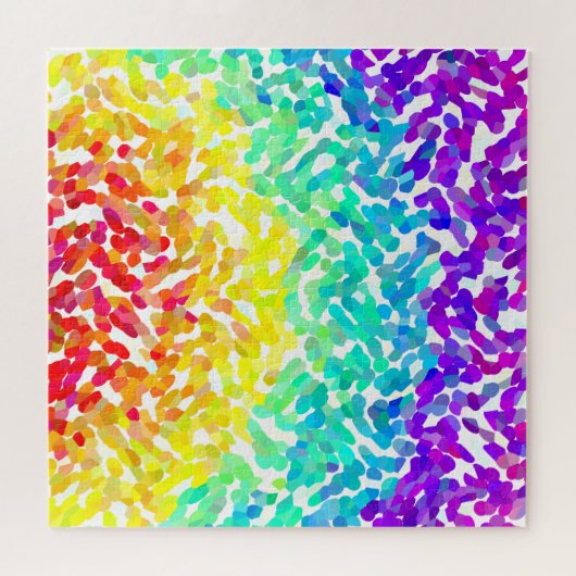 Gestapelte Regenbogenfarben Abstrakte Jigsaw P Puzzle (Horizontal)