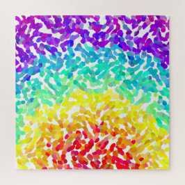 Gestapelte Regenbogenfarben Abstrakte Jigsaw P Puzzle