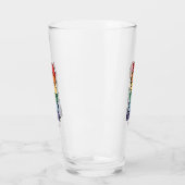 Gestapelte Regenbogenkatzen - LGBTQ Pride Celebrat Glas (Links)