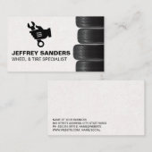 Gestapelte Reifen | Mechanische Holding-Wrench-Log Visitenkarte (Vorne/Hinten)