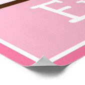 Gestapelte rosa Elefanten Letter & Name Wall Poste Poster (Ecke)