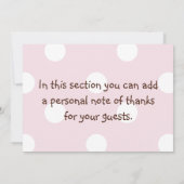 Gestapelte rosafarbene Elefanten Dankeschön-Karte Dankeskarte (Rückseite)