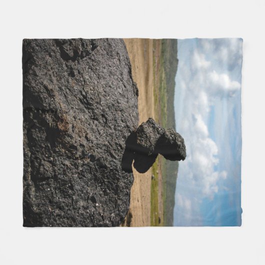 Gestapelte Steine Fleecedecke (Vorderseite (Horizontal))