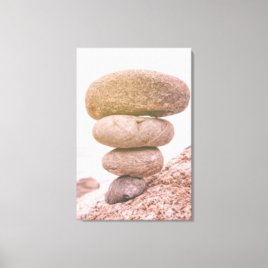 Gestapelte Steine Leinwanddruck (Vorderseite)