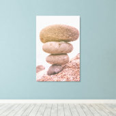 Gestapelte Steine Leinwanddruck (Insitu (Holzboden))