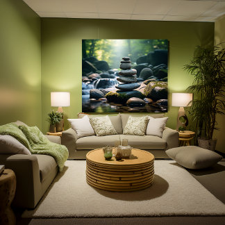 Gestapelte Steine Leinwanddruck