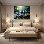 Gestapelte Steine Leinwanddruck