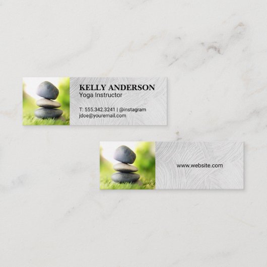 Gestapelte Steine Mini Visitenkarte (Vorne/Hinten)