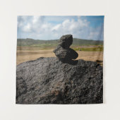 Gestapelte Steine Wandteppich (Vorderseite)