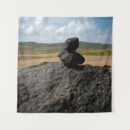 Gestapelte Steine Wandteppich (Vorderseite)