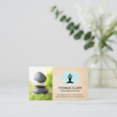 Gestapelte Steine | Yoga Mandala Pattern Visitenkarte (Stehend Vorderseite)