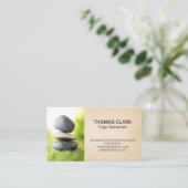 Gestapelte Steine | Zen | Yoga Visitenkarte (Stehend Vorderseite)