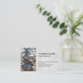 Gestapelte Steine | Zen | Yoga Visitenkarte (Stehend Vorderseite)