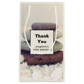 Gestapelte Stones Meditative Cairn Geburtstag Dank Kleine Geschenktüte (Vorderseite)