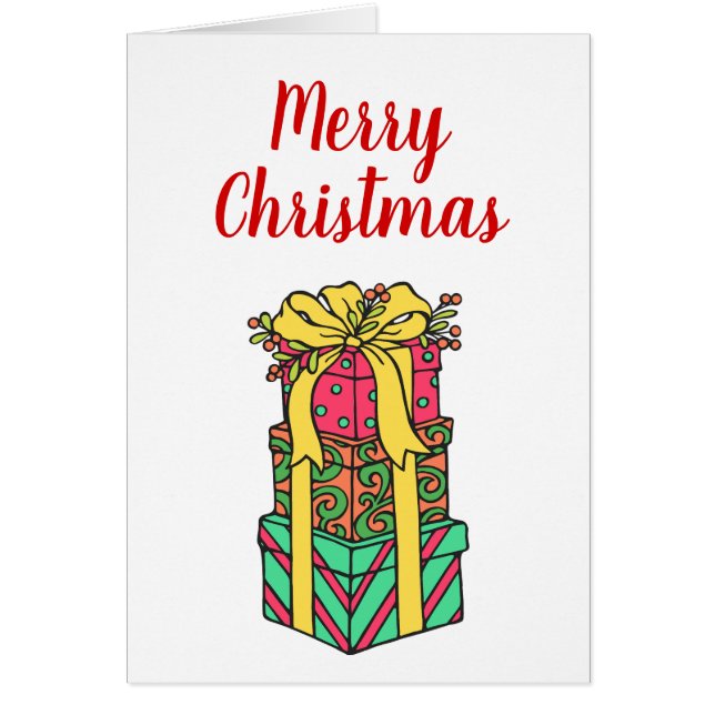 Gestapelte Weihnachtsgeschenke Weihnachten Weihnac (Vorne)