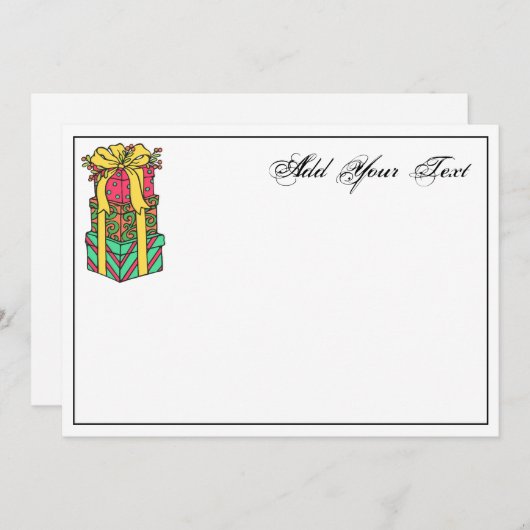 Gestapelte Weihnachtsgeschenke Weihnachten Weihnac (Vorne/Hinten)