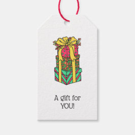 Gestapelte Weihnachtsgeschenke Weihnachten Weihnac Geschenkanhänger