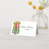 Gestapelte Weihnachtsgeschenke Weihnachten Weihnac Platzkarte (Vorderseite)