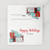 Gestapelte Weihnachtsgeschenke Weihnachten Weihnac Platzkarte (Außenseite Aufgefaltet)