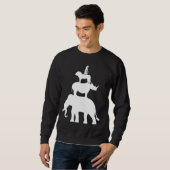 Gestapelte wilde Tiere Afrika Jungle Safari Savann Sweatshirt (Vorne ganz)