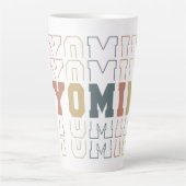 Gestapelte Wyoming Word Art Milchtasse (Vorderseite)