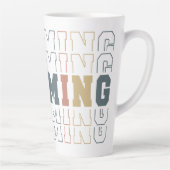 Gestapelte Wyoming Word Art Milchtasse (Rechts)