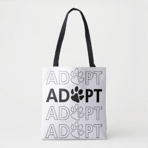 Gestapfter Text adoptiert Tasche