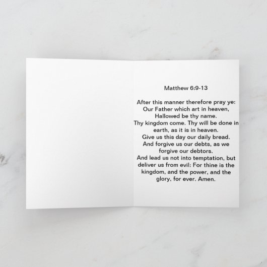 Gestärkt durch Glückskarten aus dem Gebet Karte (Innenseite)