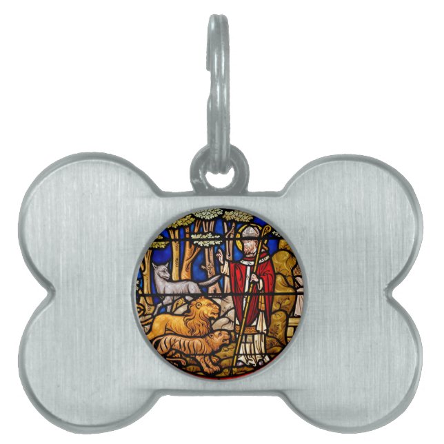 Gesteinigter Glass St. Francis Pet Protector Tiermarke (Vorderseite)