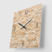 Gesteinsmuster Quadratische Wanduhr (Winkel)