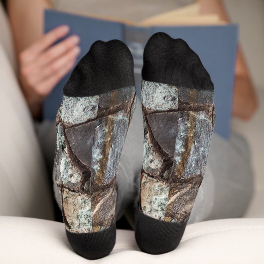 Gesteinswandstruktur Socken (Unterseite)