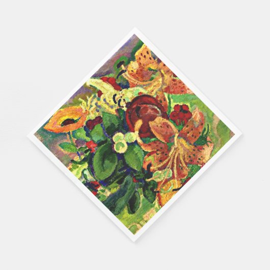 Gestel - Stillleben mit Tiger Lilies Serviette (Ecke)