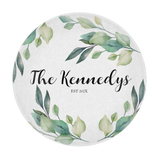 Gestellte Familienname Jahr Blumenblätterung Schneidebrett (Vorderseite)