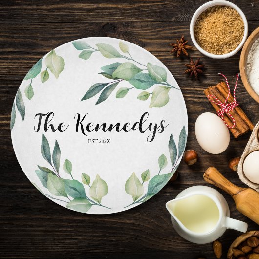 Gestellte Familienname Jahr Blumenblätterung Schneidebrett