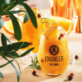 Gestellte Ingenieurin , Ingenieurstudium nach Maß Weinglas Ohne Stiel