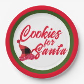 Gestellte Milch und Cookies für Weihnachten Pappteller (Vorderseite)