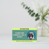 Gestellte Parkplätze wie ein Jerry, witziger Parkp Telefonnummerkarte (Stehend Vorderseite)