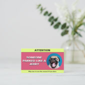 Gestellte Parkplätze wie ein Jerry, witziger Parkp Telefonnummerkarte (Stehend Vorderseite)