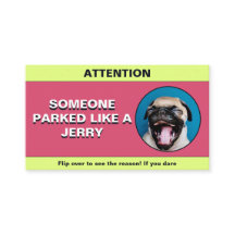 Gestellte Parkplätze wie ein Jerry, witziger Parkp