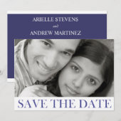 Gestempelte Save-the-Date-Ankündigung Save The Date (Vorne/Hinten)