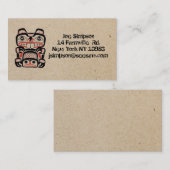 gestempelte Visitenkarten des hölzernen Blockes Visitenkarte (Vorne/Hinten)