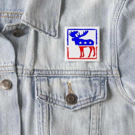 Gestempelter Elch-Knopf Button (Beispiel)