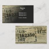 Gestempeltes altes Paletten-Brettgrunge-Shabby Visitenkarte (Vorne/Hinten)